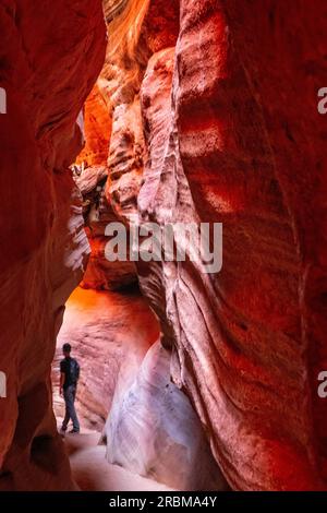 Peek-A-Boo Slot Canyon près de Kanab Utah USA Banque D'Images