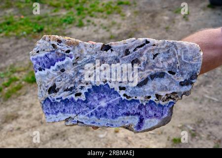 France, Puy-de-Dôme (63), le Vernet-Chaméane, mine d'Améthyste Banque D'Images