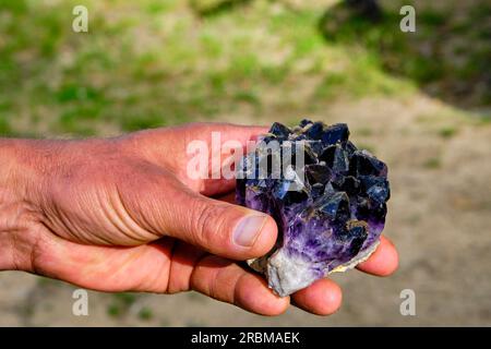 France, Puy-de-Dôme (63), le Vernet-Chaméane, mine d'Améthyste Banque D'Images