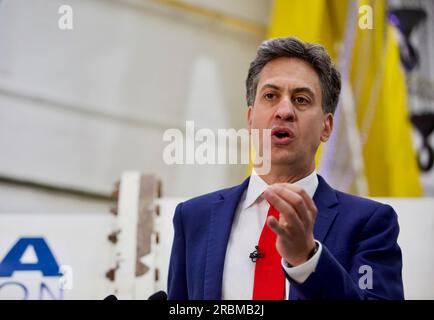 Edimbourg, Royaume-Uni, 19 juin 2023 : Ed Miliband, Shadow Climate change du Labour et Net Zero Secretary, parle de la politique énergétique. Photo : DBMS/Alamy Banque D'Images