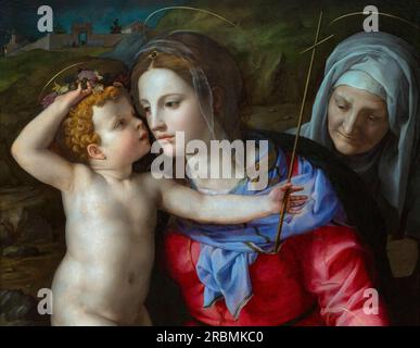 Madone et enfant avec Saints, Agnolo Bronzino, détail, circa 1540, Banque D'Images