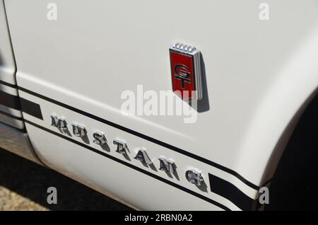 Badge et logo Mustang classique Banque D'Images