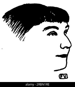 Portrait de l'écrivain français Rachilde 1898 par Felix Vallotton Banque D'Images