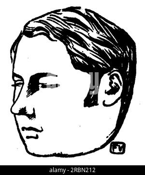 Portrait du poète français Jules Laforgue 1898 par Felix Vallotton Banque D'Images