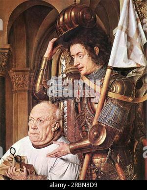 La Madone du Canon van der Paele (détail) 1436 par Jan van Eyck Banque D'Images