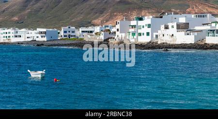 Panorama de Arrieta, Lanzarote, Îles Canaries, Espagne, Europe Banque D'Images