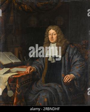 Johannes Hudde, Burgemeester Van Amsterdam en Wiskundige 1686 par Michiel van Musscher Banque D'Images