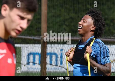 Venray, pays-Bas. 10 juillet 2023. Angelo Preciado de Genk photographié lors d'un camp d'entraînement de l'équipe belge de première ligue KRC Genk, à Venray, aux pays-Bas, avant la saison 2023-2024, lundi 10 juillet 2023. BELGA PHOTO BRUNO FAHY crédit : Belga News Agency/Alamy Live News Banque D'Images