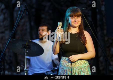 Aina Tramullas. 'Per poder-te cantar', Oratori de Sant Blai, Campos, Majorque, Îles Baléares, Espagne. Banque D'Images