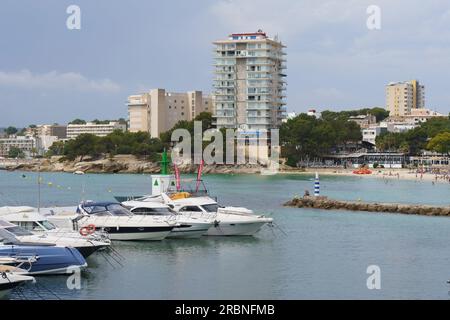 Palmanova Yacht Club, calvia, Majorque, Îles Baléares, Espagne. Banque D'Images