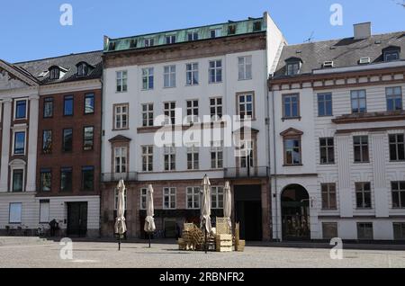 Bâtiments anciens caractéristiques de la ville de Copenhague Banque D'Images