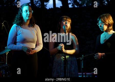 Aina Tramullas. 'Per poder-te cantar', Oratori de Sant Blai, Campos, Majorque, Îles Baléares, Espagne. Banque D'Images