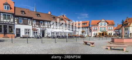 Marché d'Oberursel, Taunus, Hesse, Allemagne Banque D'Images