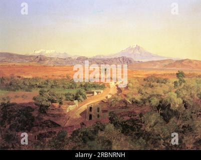 El Popocatépetl y el Iztaccíhuatl de Jose Maria Velasco Banque D'Images