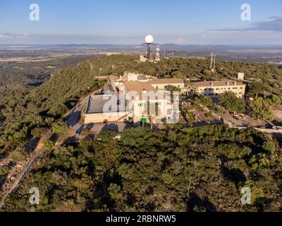 sanctuaire de Cura, sommet de la colline de Randa, Algaida, Majorque, Iles Baléares, Espagne. Banque D'Images