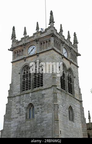 Église paroissiale Tour de tous les Saints à Wigan Banque D'Images