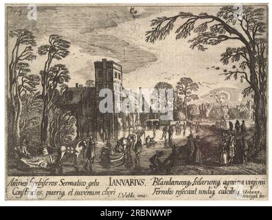 Janvier par Esaias van de Velde Banque D'Images