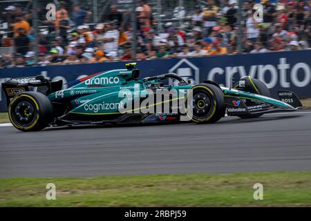 Silverstone, Royaume-Uni, juillet 09, Fernando Alonso, d'Espagne, concourt pour Aston Martin F1. Jour de la course, ronde 11 du championnat de Formule 1 2023. Crédit : Michael Potts/Alamy Live News Banque D'Images