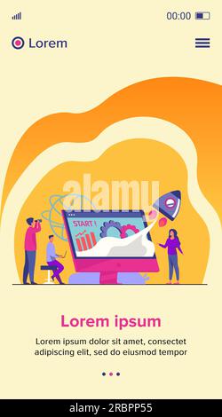 Projet de départ d'équipe Illustration de Vecteur