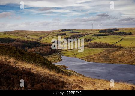 Calf Hey Reservoir, Haslingden Grane, Lancashire. Banque D'Images