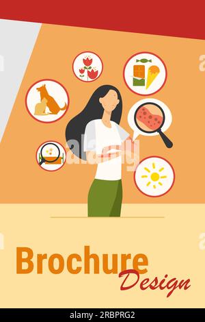 Femme triste sans visage souffrant d'allergie Illustration de Vecteur