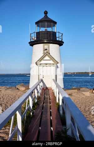 Phare de Brant point Nantucket Island Banque D'Images