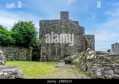 Les ruines de l'ancienne abbaye cistercienne de Mallifont Tullyallen Village, comté de Louth, Drogheda, Irlande. Banque D'Images