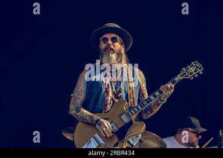 Madrid, Espagne. 06 juillet 2023. Dallas Green de Alexisonfire Band se produit au Mad Cool Festival 2023 à Villaverde, Madrid. Crédit : SOPA Images Limited/Alamy Live News Banque D'Images