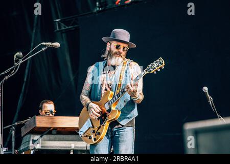 Madrid, Espagne. 06 juillet 2023. Dallas Green de Alexisonfire Band se produit au Mad Cool Festival 2023 à Villaverde, Madrid. (Photo de Valeria Magri/SOPA Images/Sipa USA) crédit : SIPA USA/Alamy Live News Banque D'Images