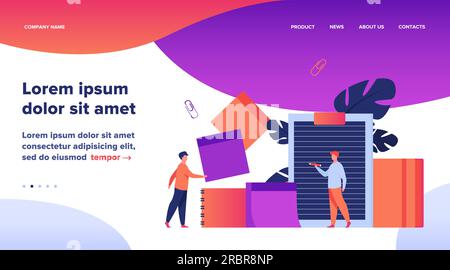 Employés de bureau prenant des notes Illustration de Vecteur