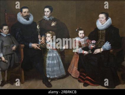 Portrait de famille 1631 par Cornelis de vos Banque D'Images