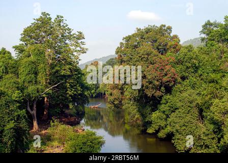 Baralikkadu ECO site touristique est situé au barrage de Karamadai Pilloor, chaîne Athikkadavu des Ghats occidentaux à Mulli près de Coimbatore, Tamil Nadu, Sud Banque D'Images