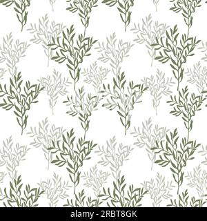 Motif sans couture. Eucalyptus. Feuilles. Vert Banque D'Images