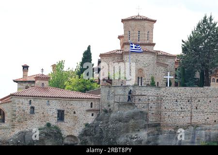 Monastère Saint de Saint Stephen au complexe des monastères de Meteora en Grèce Banque D'Images