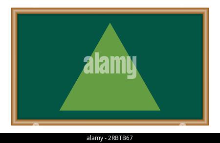 Propriétés du triangle équilatéral en mathématiques. Trois côtés de même longueur. Forme géométrique. Ressources mathématiques pour les enseignants et les élèves. Illustration de Vecteur