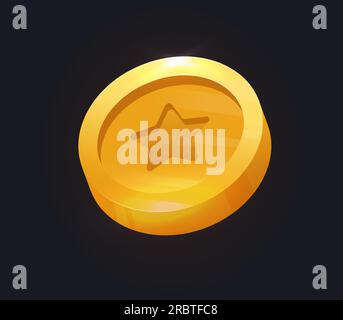 Trésors pièces d'or pour le concept de jeux Illustration de Vecteur