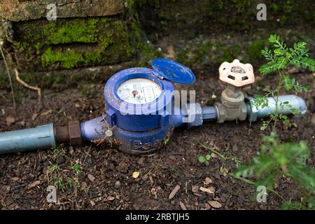 Compteur d'eau pour réguler la quantité d'eau consommée par les ménages Banque D'Images