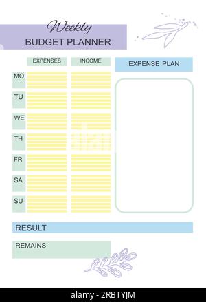 planeur budget avec des plantes dans des tons bleu pastel Illustration de Vecteur