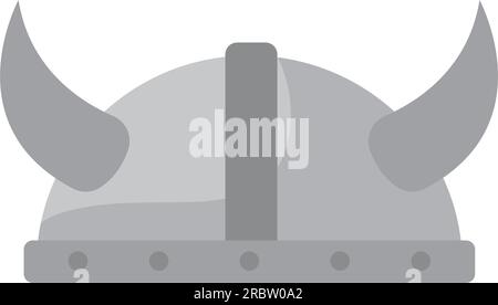 Vecteur d'icône de casque viking coloré isolé Illustration de Vecteur
