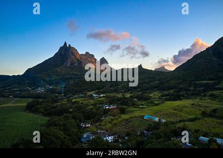 Ile Maurice, quartier de Port-Louis, montagne le pouce Banque D'Images