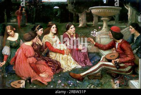 A Tale from the Decameron 1916 de John William Waterhouse Banque D'Images