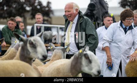 Agriculteurs montrant leurs moutons au Royal Highland Show, Édimbourg, 2023. Banque D'Images