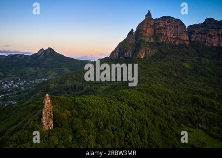 Ile Maurice, quartier de Port-Louis, montagne le pouce Banque D'Images