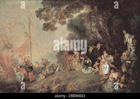 Pèlerinage sur l'île de Cythère 1718 par Antoine Watteau Banque D'Images