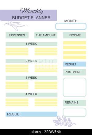 planeur budget avec des plantes dans des tons bleu pastel Illustration de Vecteur