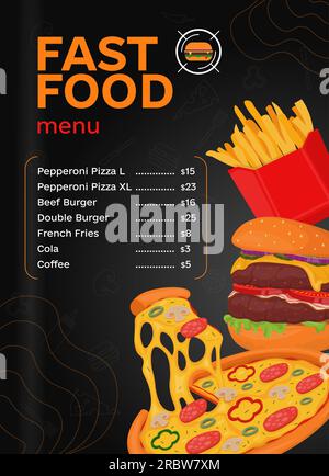 menu de restauration rapide dans le vecteur Illustration de Vecteur