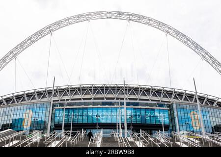 Wembley Stadium avec 90 000 places, c'est le plus grand stade du Royaume-Uni et le deuxième plus grand stade d'Europe. Banque D'Images