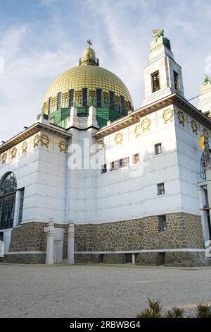 Architecture moderne en Autriche, église Am Steinhof. Banque D'Images