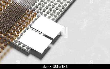 Maquettes de carte de visite isolées sur fond blanc. Illustration 3D. Banque D'Images