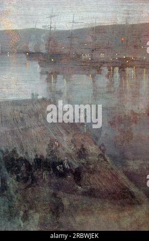 Nocturne en bleu et or – Valparaiso Bay 1866 par James McNeill Whistler Banque D'Images